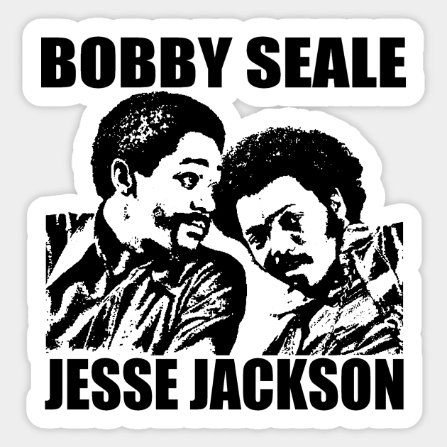 Bobby Seale and Jesse Jackson Sticker by truthtopower